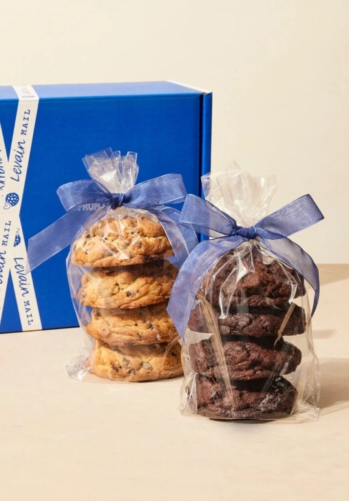Chocolate Chip Cookies in a Cellophane Bag
