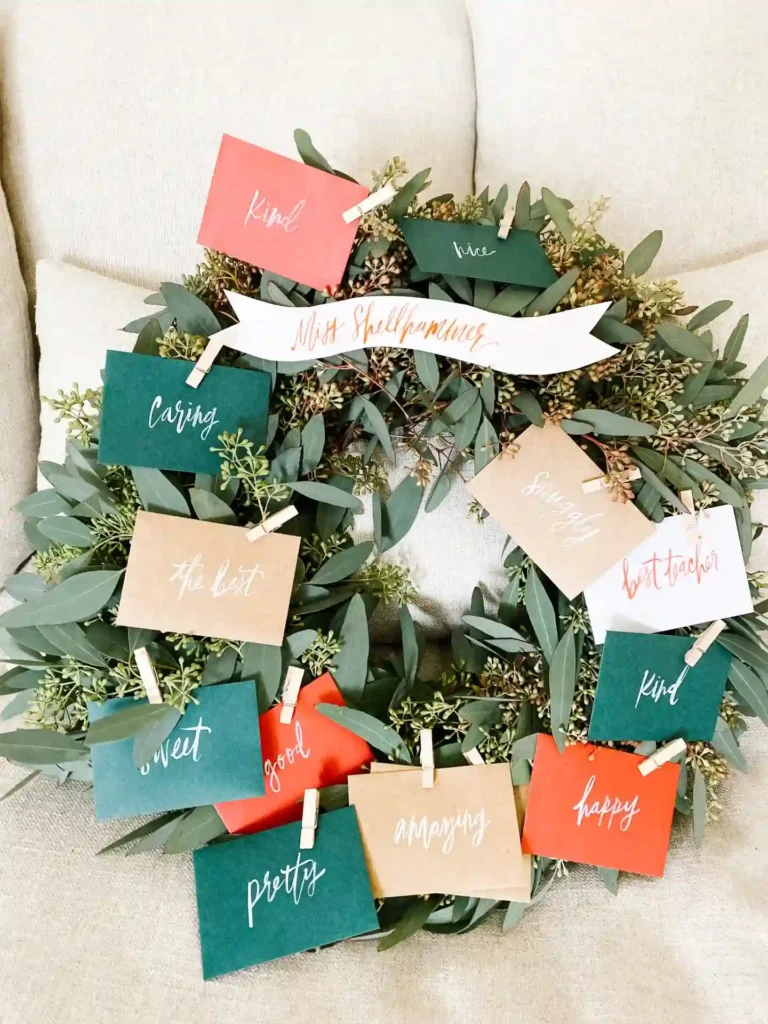 gift card wreath
