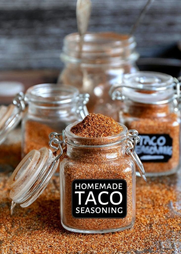 Homemade Taco Seasoning Gift In A Jar