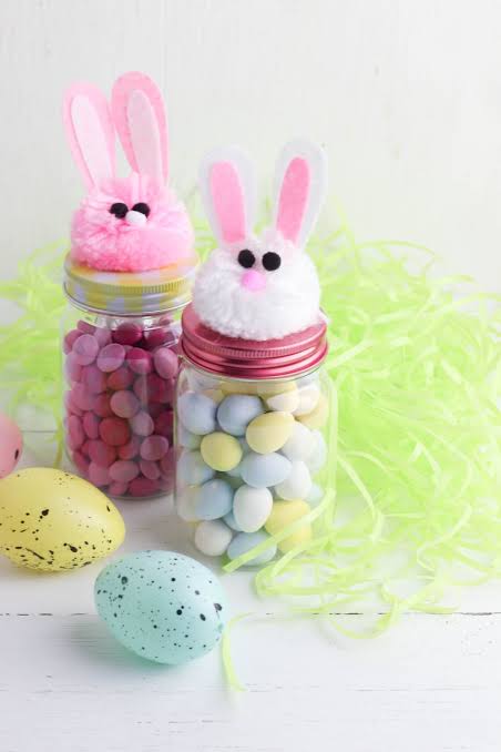 candy filled bunny jar