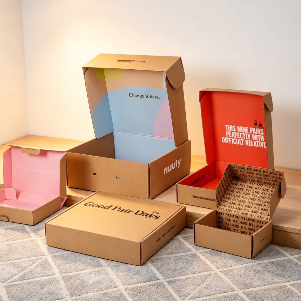 decorated shipping box