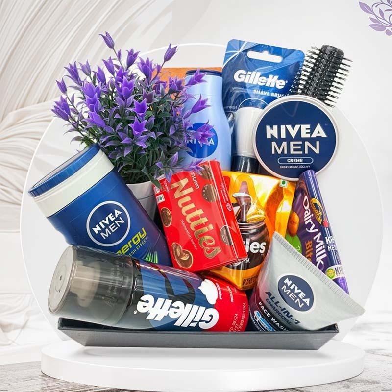 grooming gift basket for him