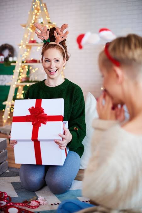 showing up in person for gift giving