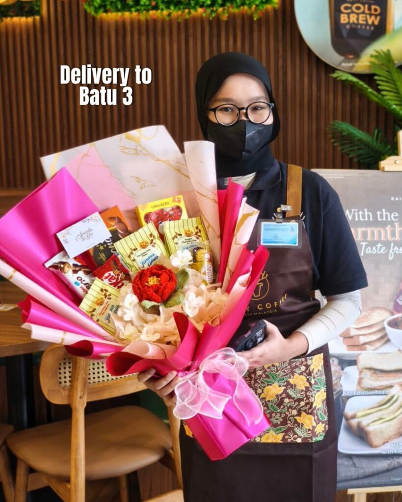 someone delivering a gift to a loved one